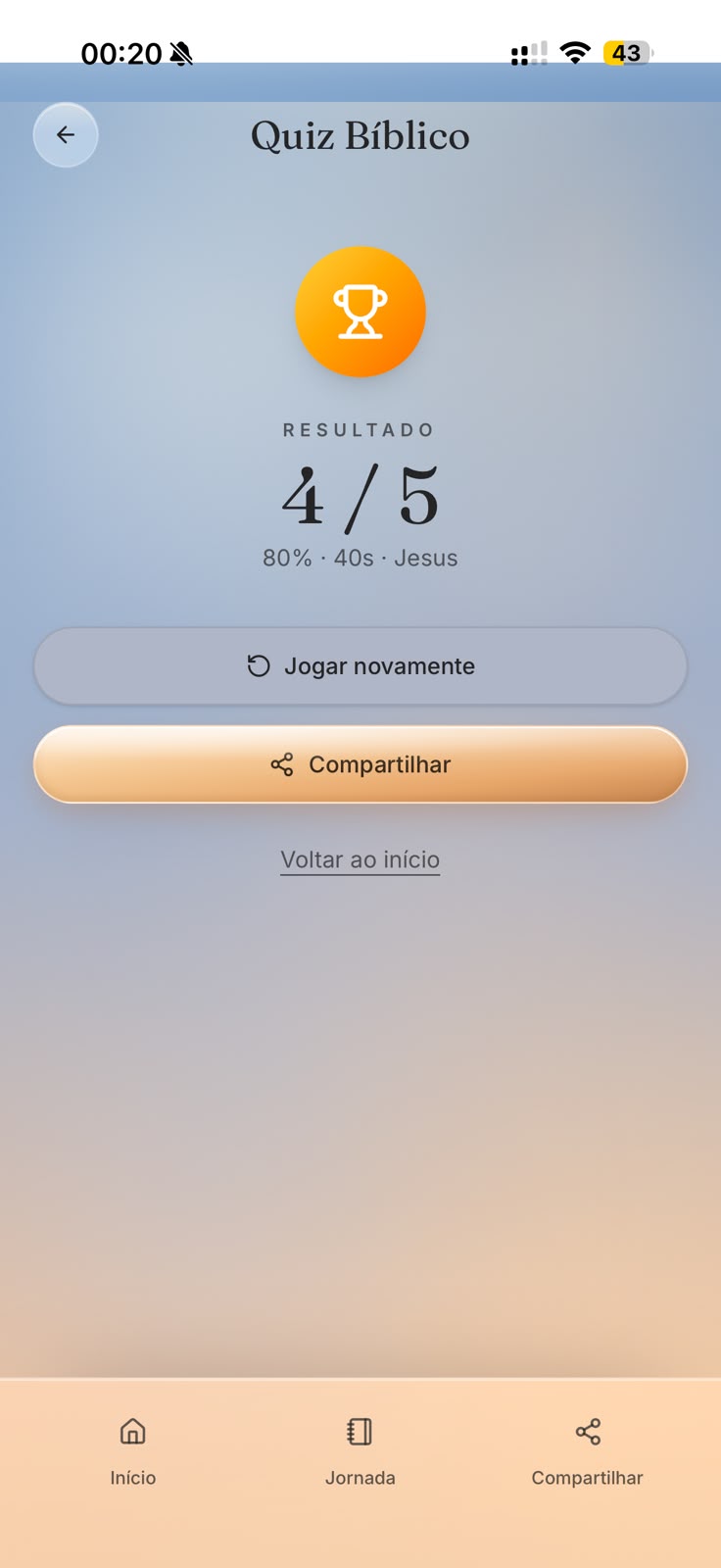 Resultado do Quiz